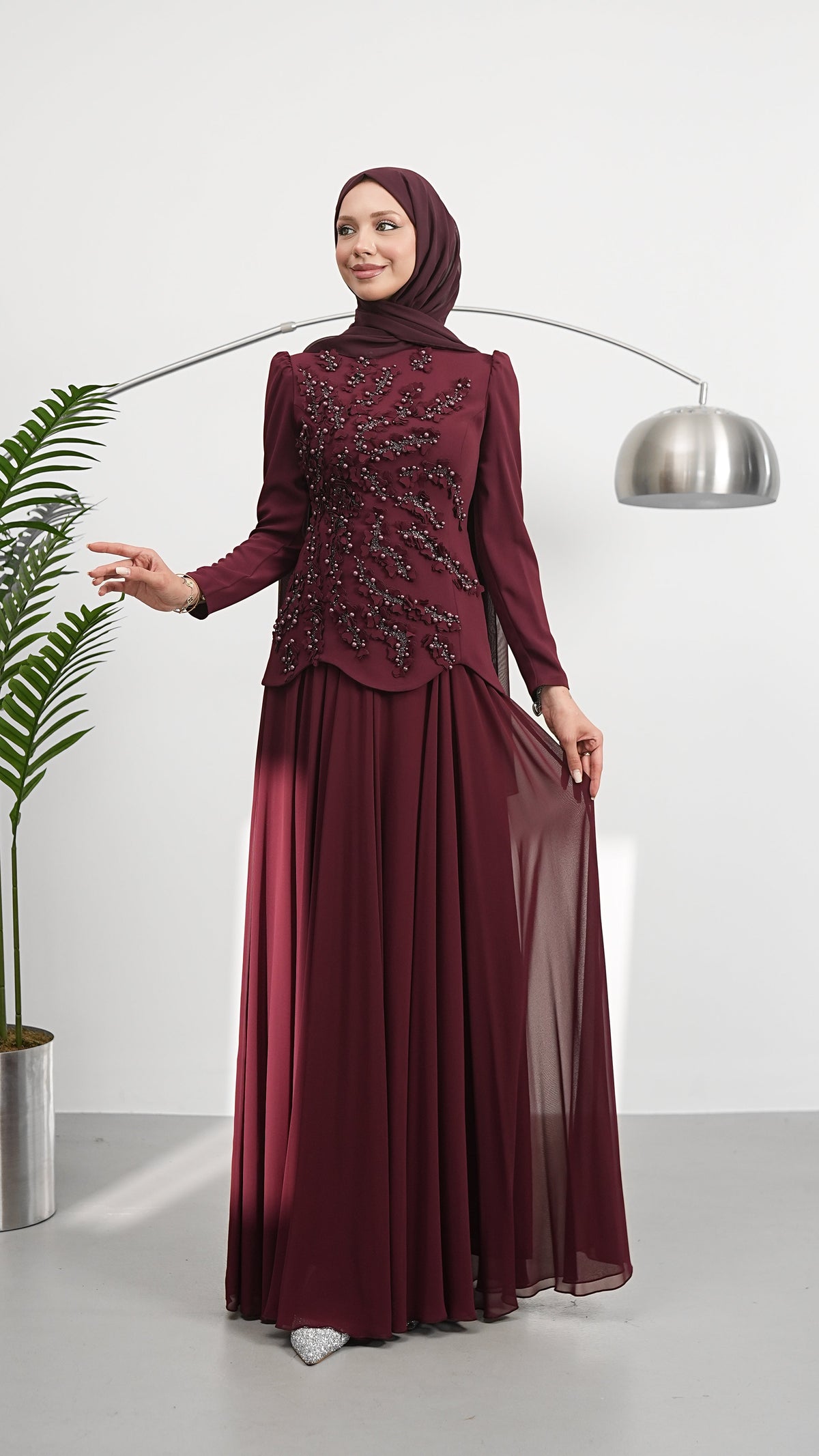 LINA PEARL EVENING DRESS