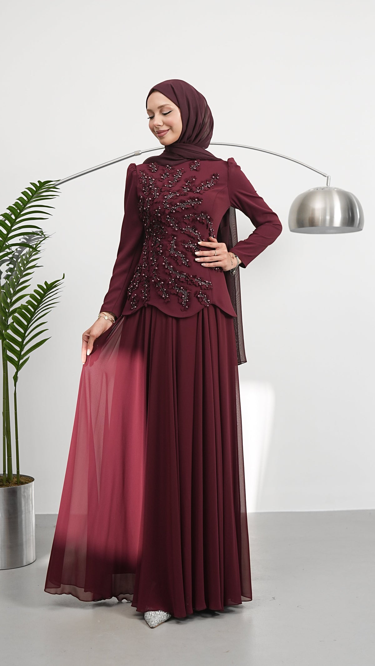 LINA PEARL EVENING DRESS