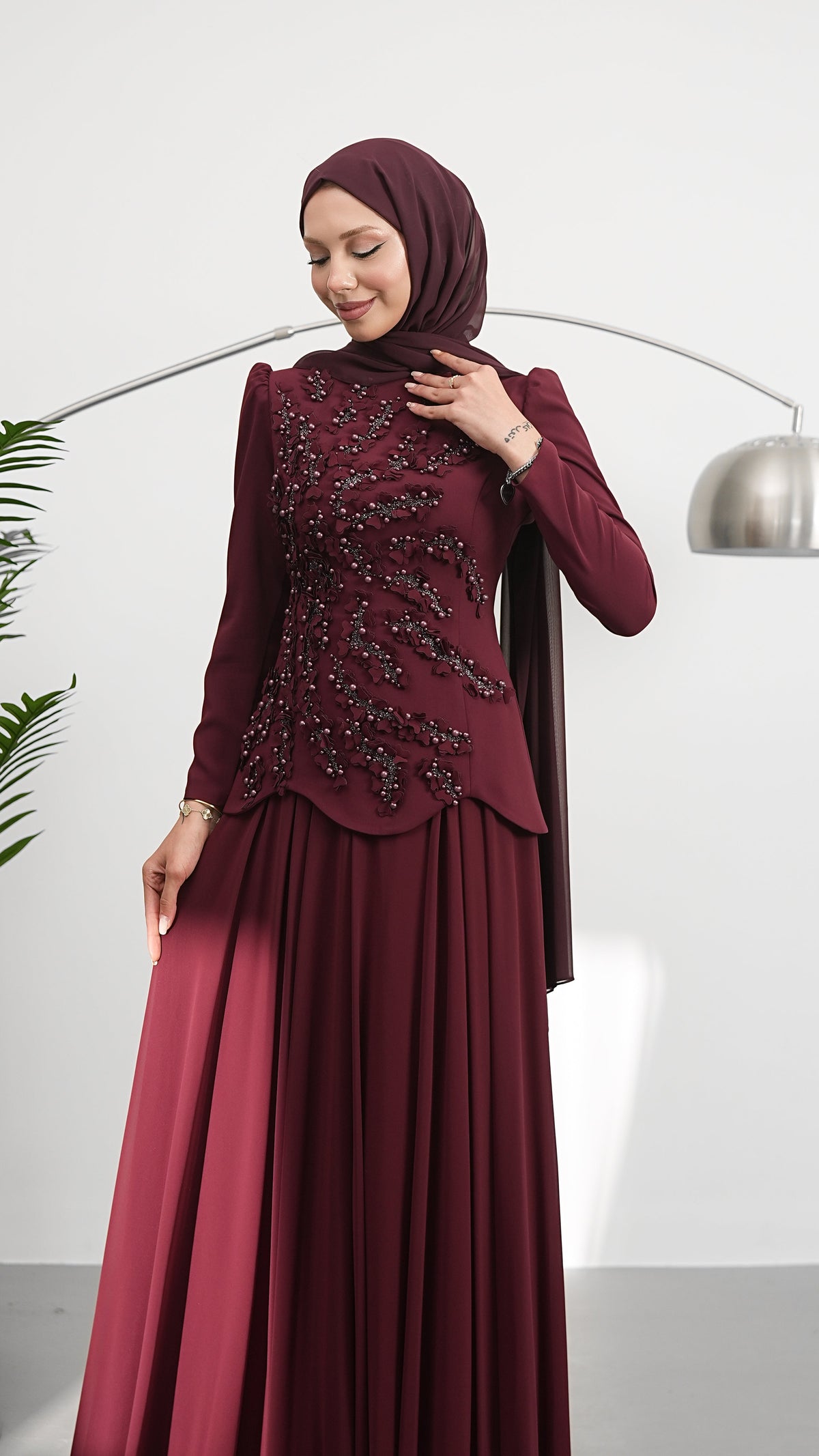 LINA PEARL EVENING DRESS