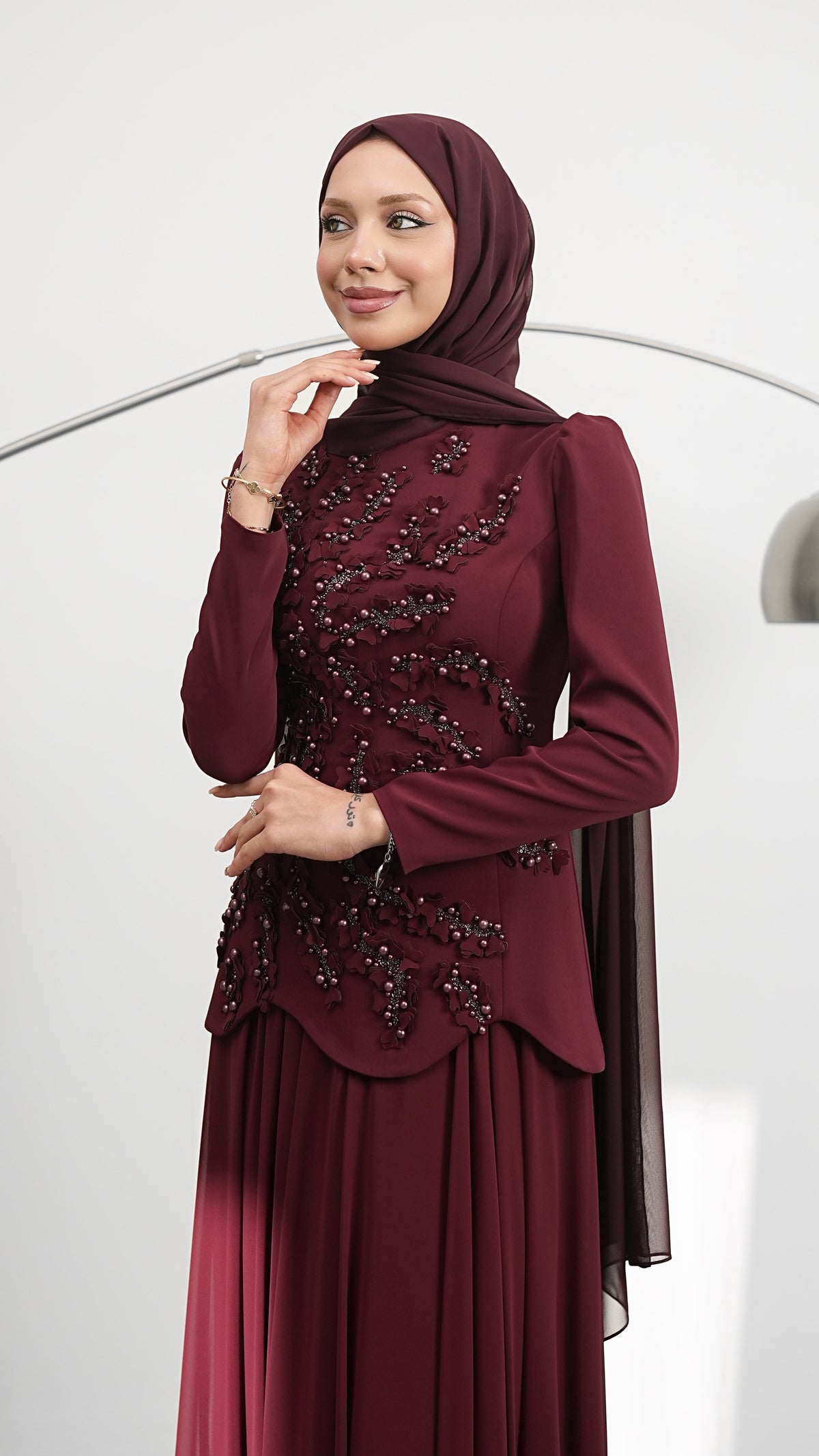 LINA PEARL EVENING DRESS