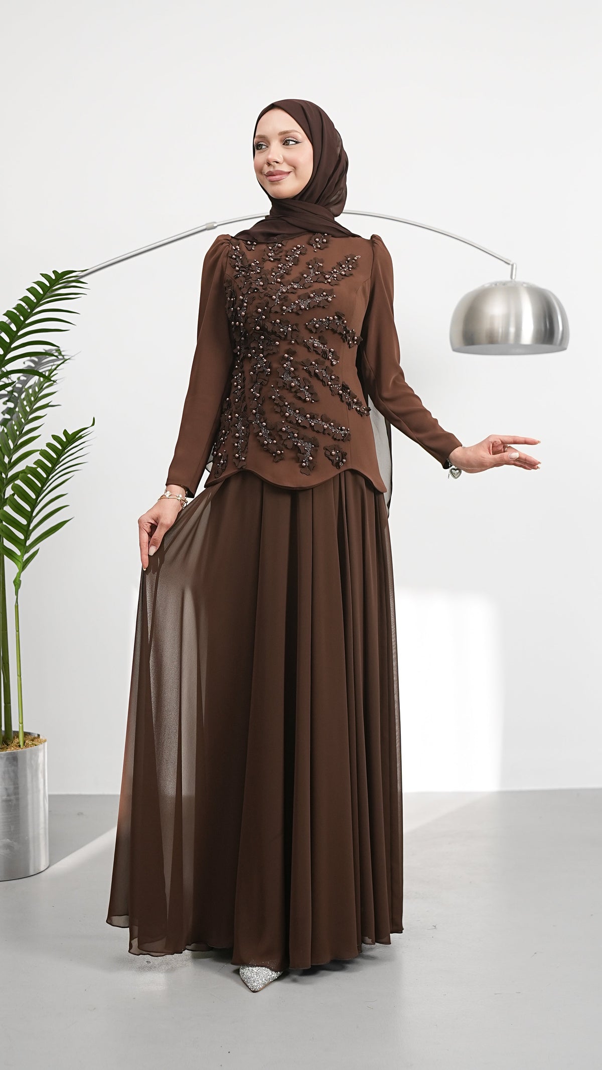 LINA PEARL EVENING DRESS