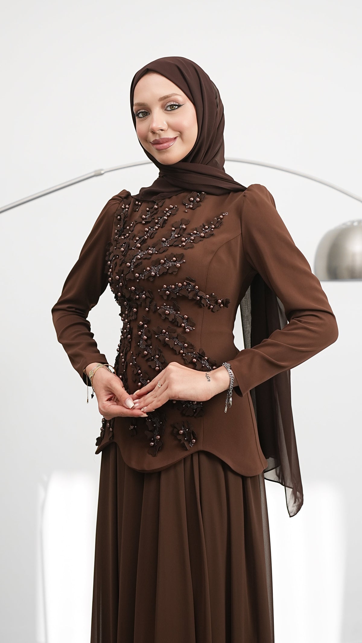 LINA PEARL EVENING DRESS