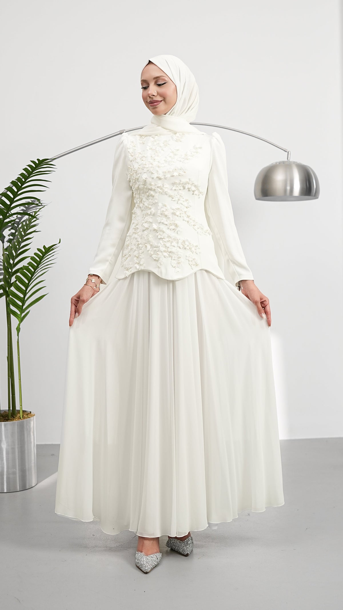 LINA PEARL EVENING DRESS