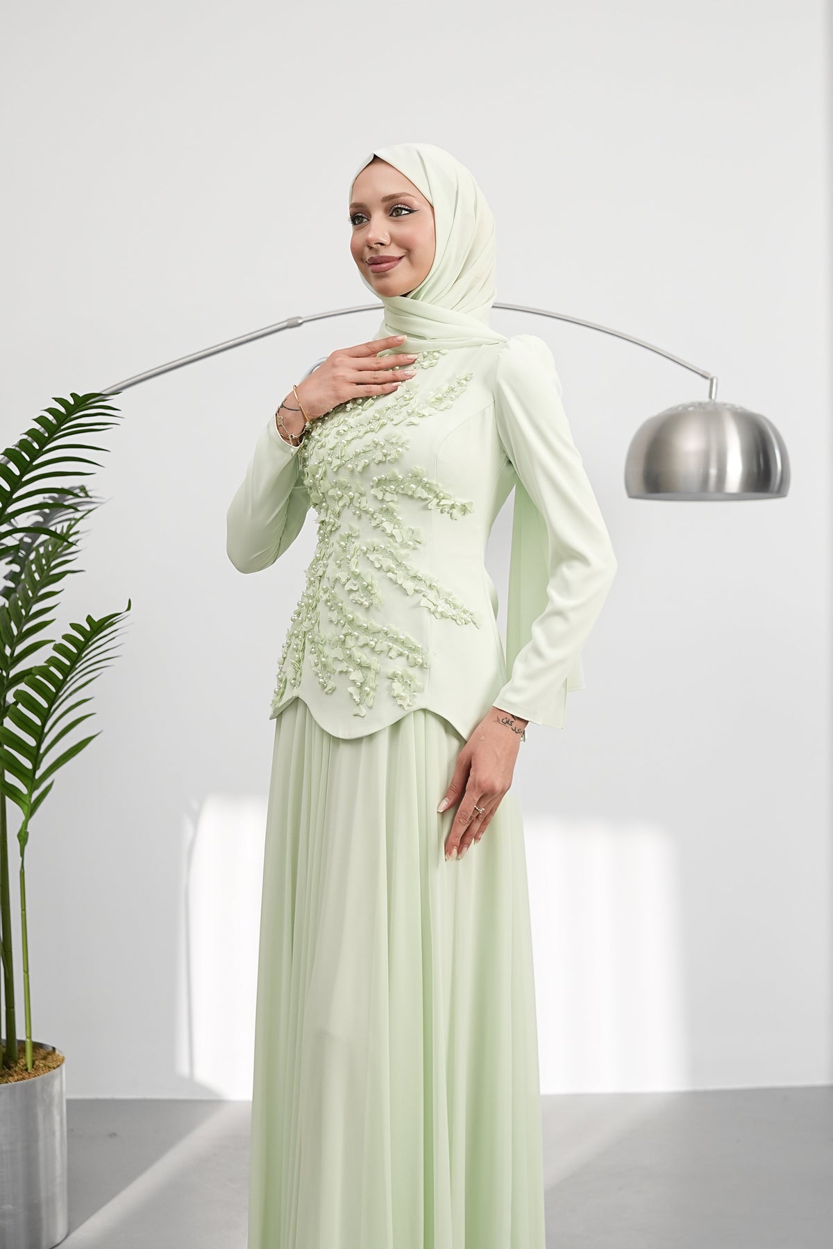 LINA PEARL EVENING DRESS