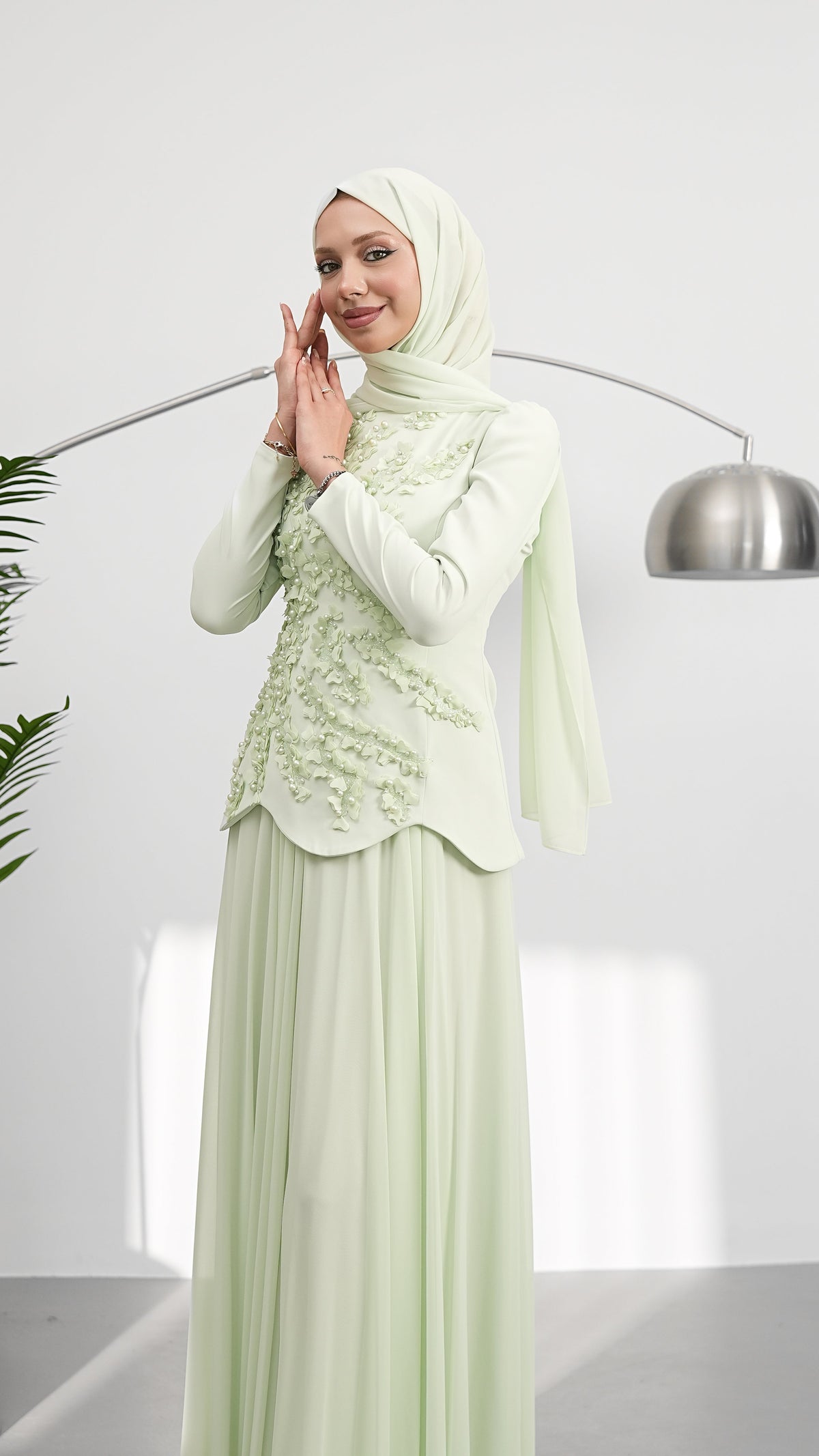 LINA PEARL EVENING DRESS