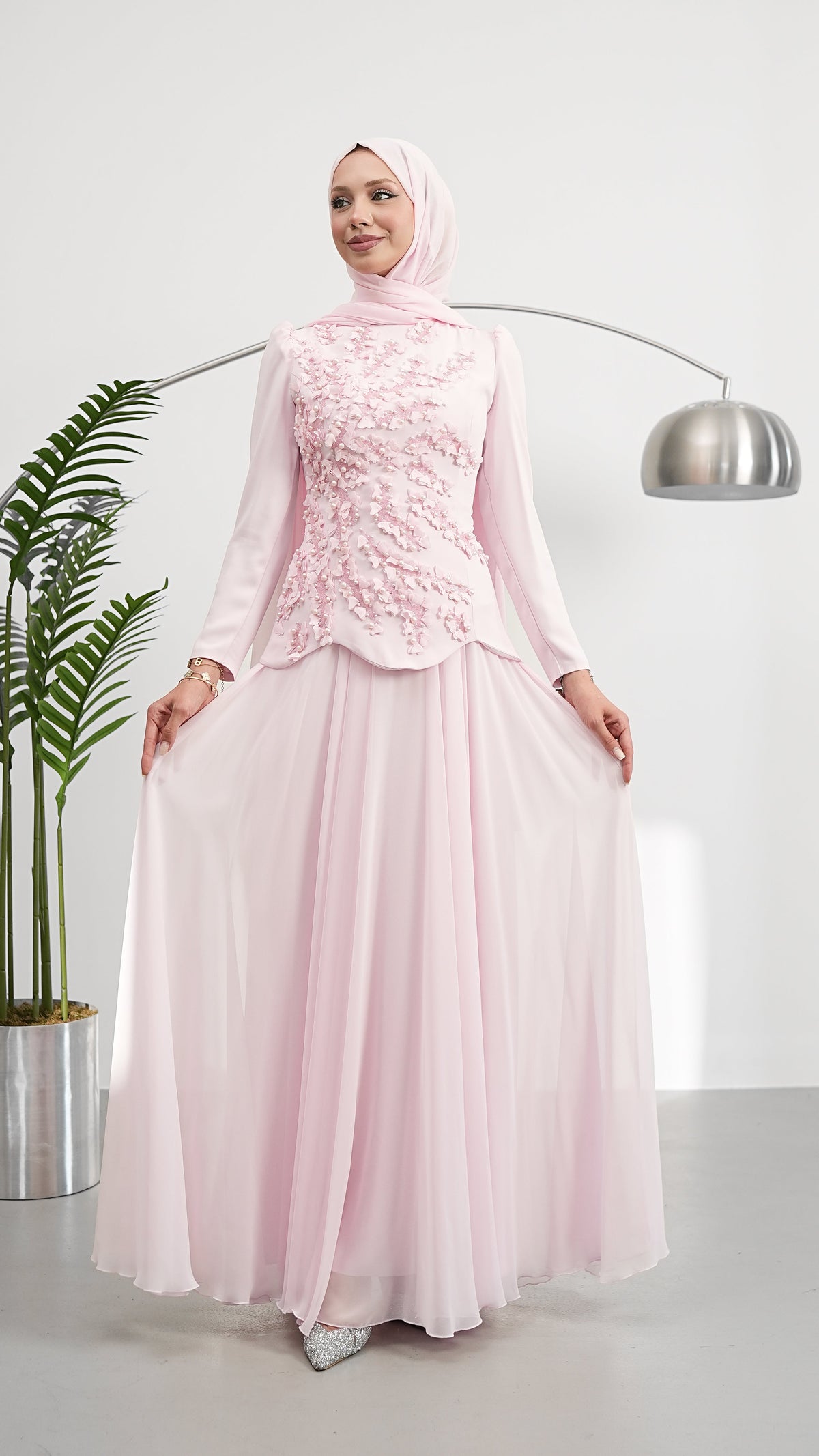 LINA PEARL EVENING DRESS