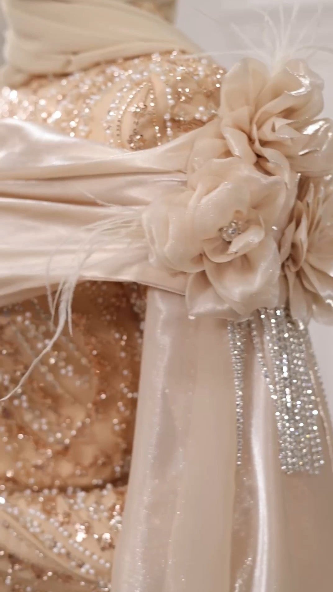 Embellished evening gown