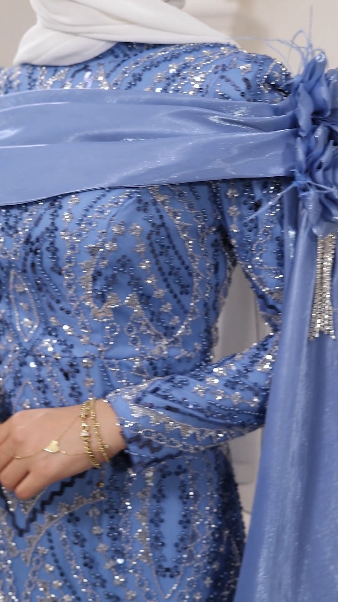 Embellished evening gown