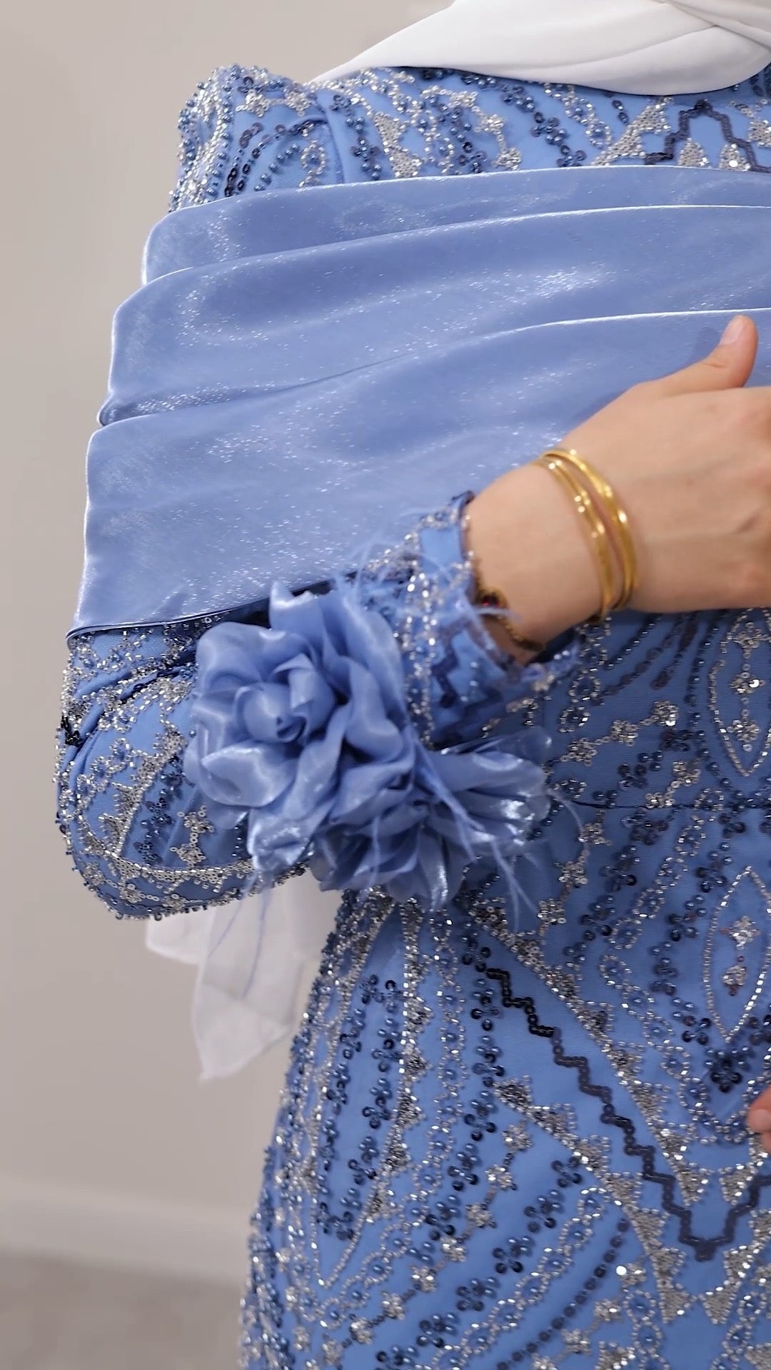 Embellished evening gown